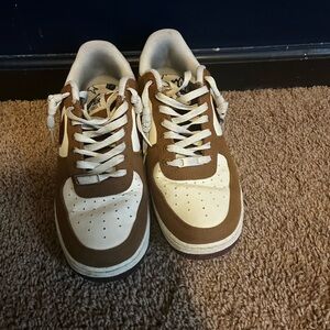 Nike Tan and Cream Sneakers